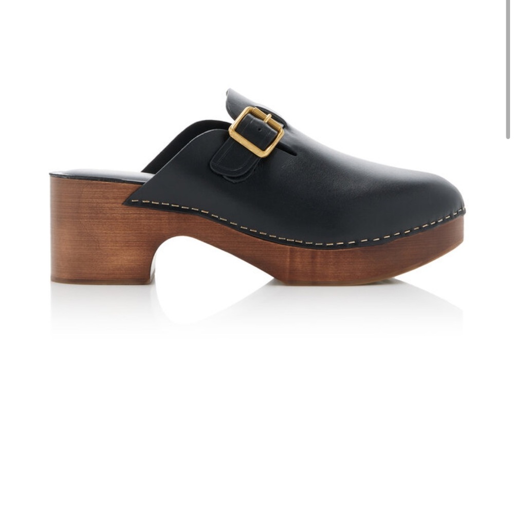 Golden Goose Buckle-Detailed Leather Clogs